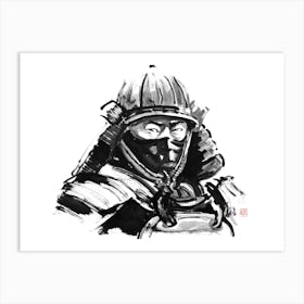 Samurai Face Art Print