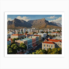 Table Mountain art Art Print