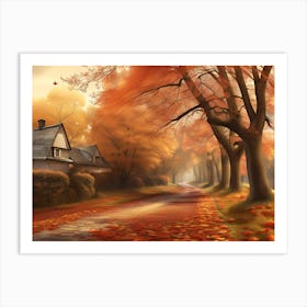 Autumn Lane #2 Art Print