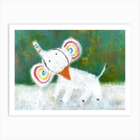 Party animal- Elephant Art Print