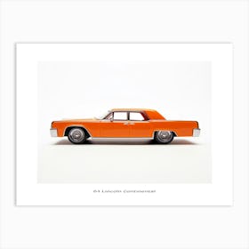 Toy Car 64 Lincoln Continental Orange Poster Art Print