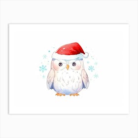 Christmas Owl 8 Art Print