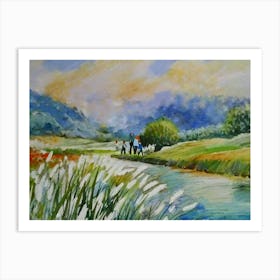 Landscape Painting, Impressionist Painting, Water Color Art Print