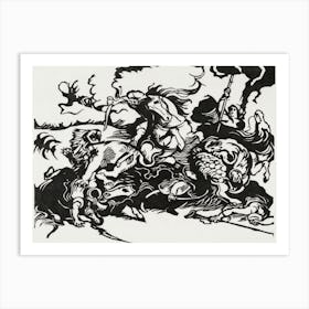 Lion Hunt (1913), Franz Marc Art Print