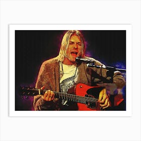 Spirit Of Kurt Cobain Live Mtv Unplugged Art Print