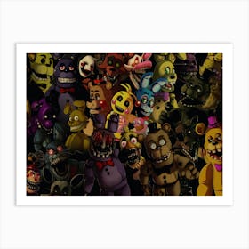 Five Nights at Freddy's Kaws Art Print