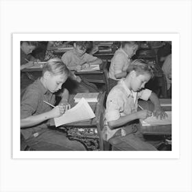 Mormon Boys In School, Santa Clara, Utah, See General Caption By Russell Lee Art Print