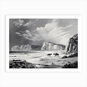 A Horse Oil Painting In Navagio Beach (Shipwreck Beach), Greece, Landscape 2 Art Print