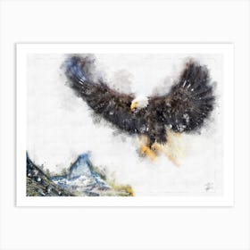 Flying Eagle Art Print