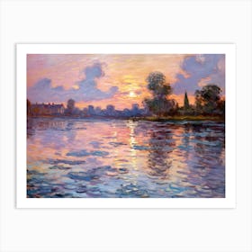 Sunset On The Seine 4 Art Print