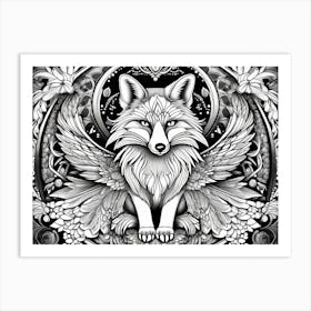 Fox With Wings Art Print