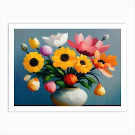 Contemporary flowers 2 Art Print