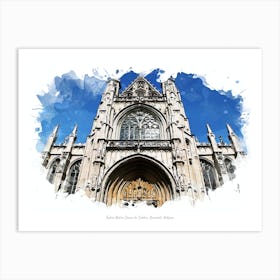 Église Notre Dame Du Sablon, Brussels, Belgium Art Print