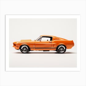Toy Car 67 Ford Mustang Coupe Orange Art Print