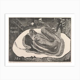 Spirit Of The Dead Watching (Manao Tupapau), From Fragrance (Noa Noa), Paul Gauguin Art Print