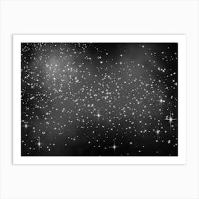 Deep Space Shining Star Background Art Print