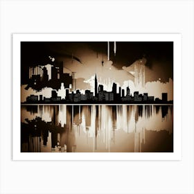 Abstract City Skyline Art Print