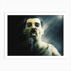 Superstars Freddie Mercury Play Piano Art Print