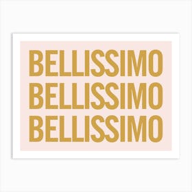 Bellissimo Pink And Gold Art Print