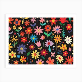 Colorful Flowers 4 Art Print