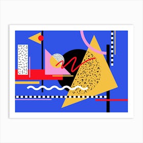 Memphis Pattern Retro 80s Art Shapes Art Print