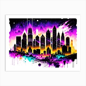 City Skyline 2 Art Print