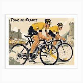 Tour De France cycling Poster wall art print Art Print