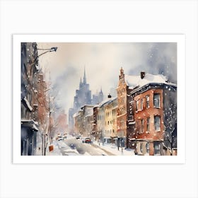 New York City in Winter Art Print