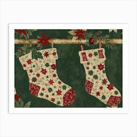 Christmas Stockings 1 Art Print