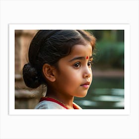 Little Girl In Indian Dress Art Print