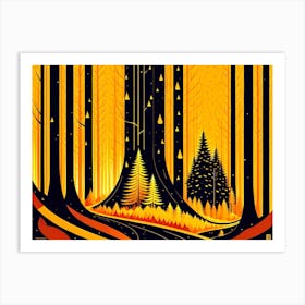 Forest Fire Art Print