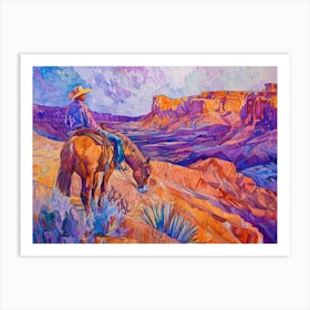 Cowboy Painting Red Rock Canyon Nevada 4 Art Print