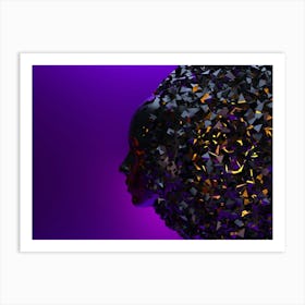 Abstract Woman Head Art Print