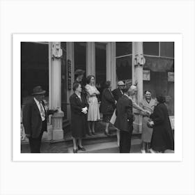 People In Town For The Labor Day Parade, Silverton, Colorado By Russell Lee Art Print