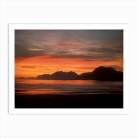 Sunset Over The Mountains 1 Art Print