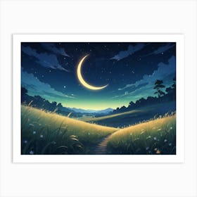 Starry Night Sky Nature Art Print