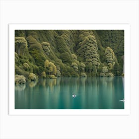 Lake In A Forest Art Print