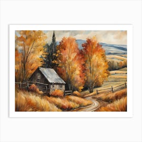 Autumn Landscape Painting (63) Art Print