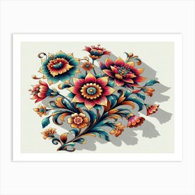 Russian Floral Painting 2 Art Print