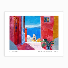 Santorini From The Window Series Poster Painting 2 Art Print