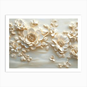 Beautiful Flower 3d 9 Art Print