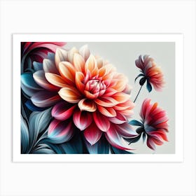 Dahlia Flower 2 Art Print