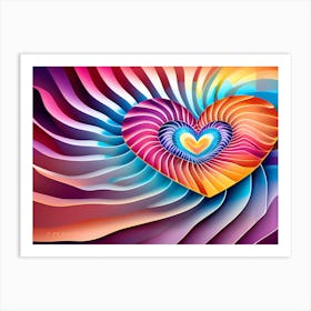 Abstract Heart Art Print