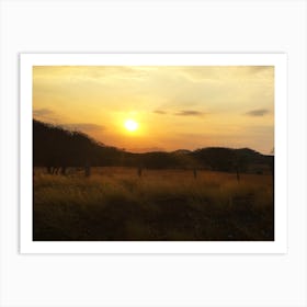 Sunset in the Countryside of Costa Rica Art Print