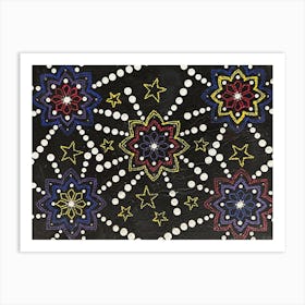 Stars And Dot Painting Art Print