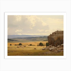 Vintage Southwest Landscape Painting Art Print