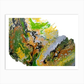 Abstract Painting On Canvas “Harmony of the Universe”. Art Print