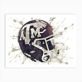Texas A&M Aggies NCAA Helmet Poster 1 Art Print