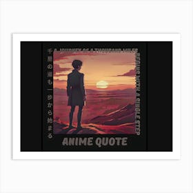 Anime Quote Art Print