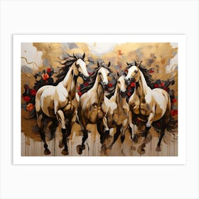 Horses Running 1 Art Print